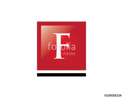 Red F Square Logo - Square Letter F Logo