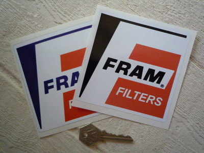 Red F Square Logo - Fram Filters 'F' Square Stickers. 4 Pair