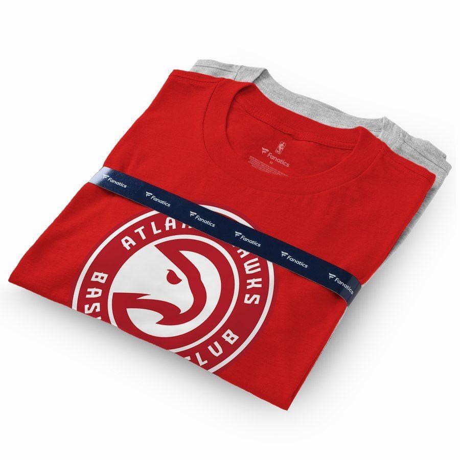 Red F Square Logo - Men's Atlanta Hawks Fanatics Branded Red Gray Square Up Combo T