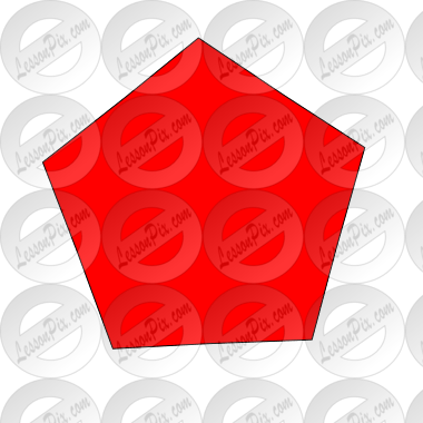 Red Pentagon Logo - Red Pentagon Picture for Classroom / Therapy Use Red