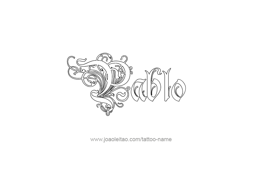 Pablo Name Logo - Pablo Name Tattoo Designs