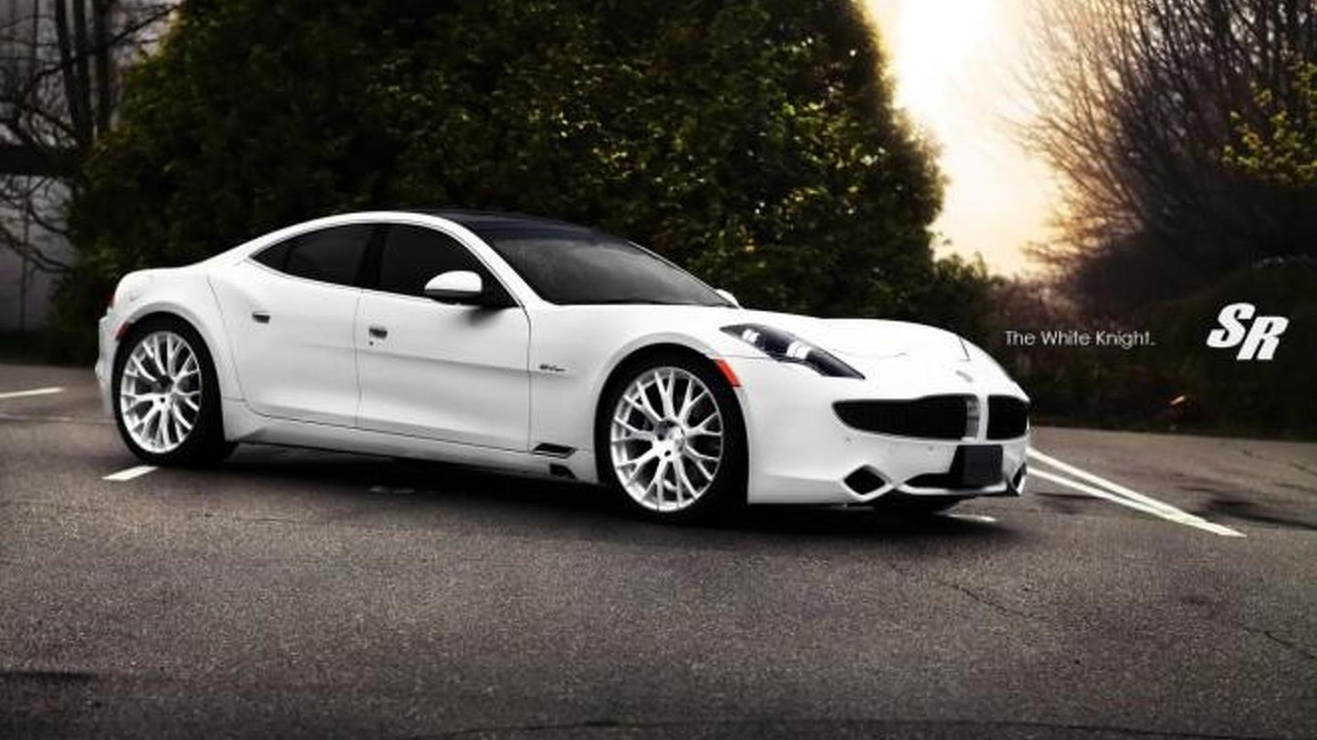 Fisker Karma ES Logo - SR Auto first to fit aftermarket wheels to Fisker Karma