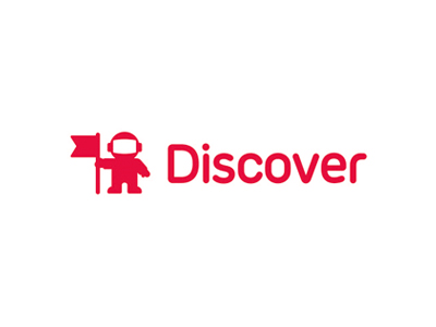 Discover Logo - Discover: astronaut for online marketing logo design