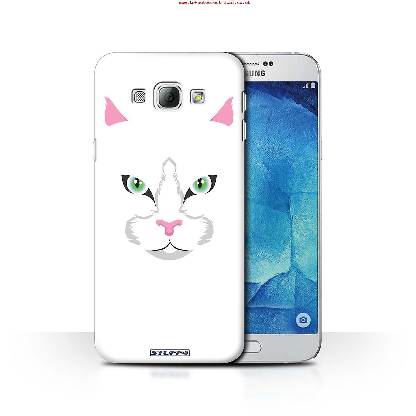 White Cat Case Logo - New Fashion STUFF4 Case Cover For Samsung Galaxy A8 White Cat Animal