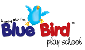 Red and Blue Bird Logo - Blue Bird Play School