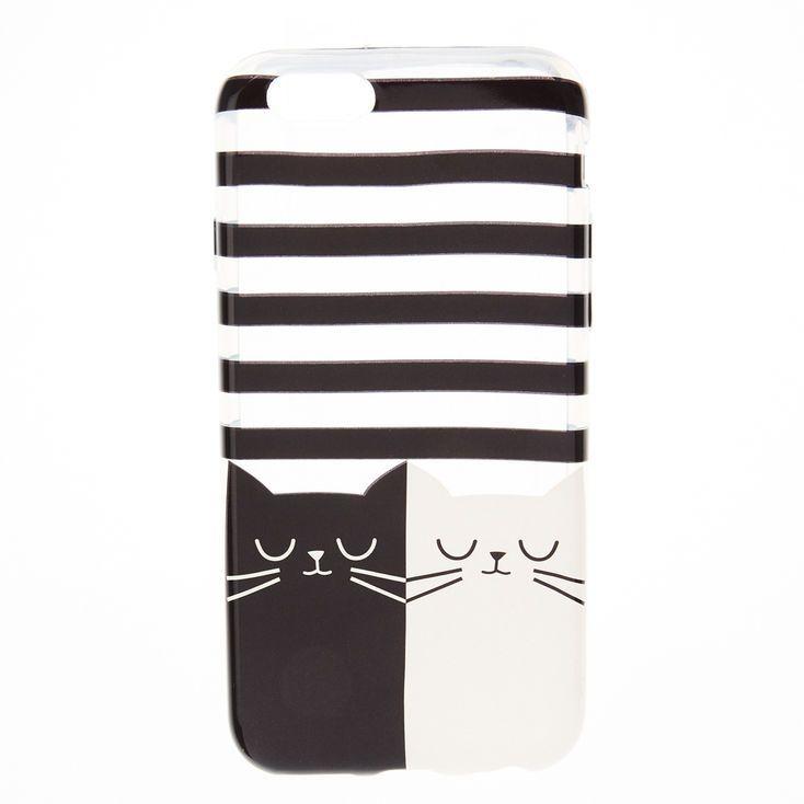 White Cat Case Logo - Black & White Cat Design Phone Case | Claire's