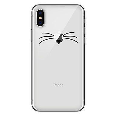 White Cat Case Logo - Case For Apple iPhone X / iPhone 8 Plus Pattern Back Cover Playing