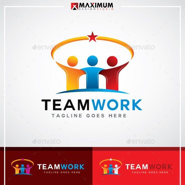 Download Free Teamwork Logo Logodix PSD Mockup Template