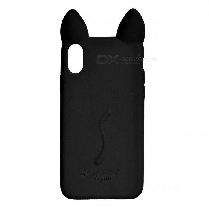White Cat Case Logo - Cute Protective Cat Ear Style Silicone Back Case for IPHONE X ...