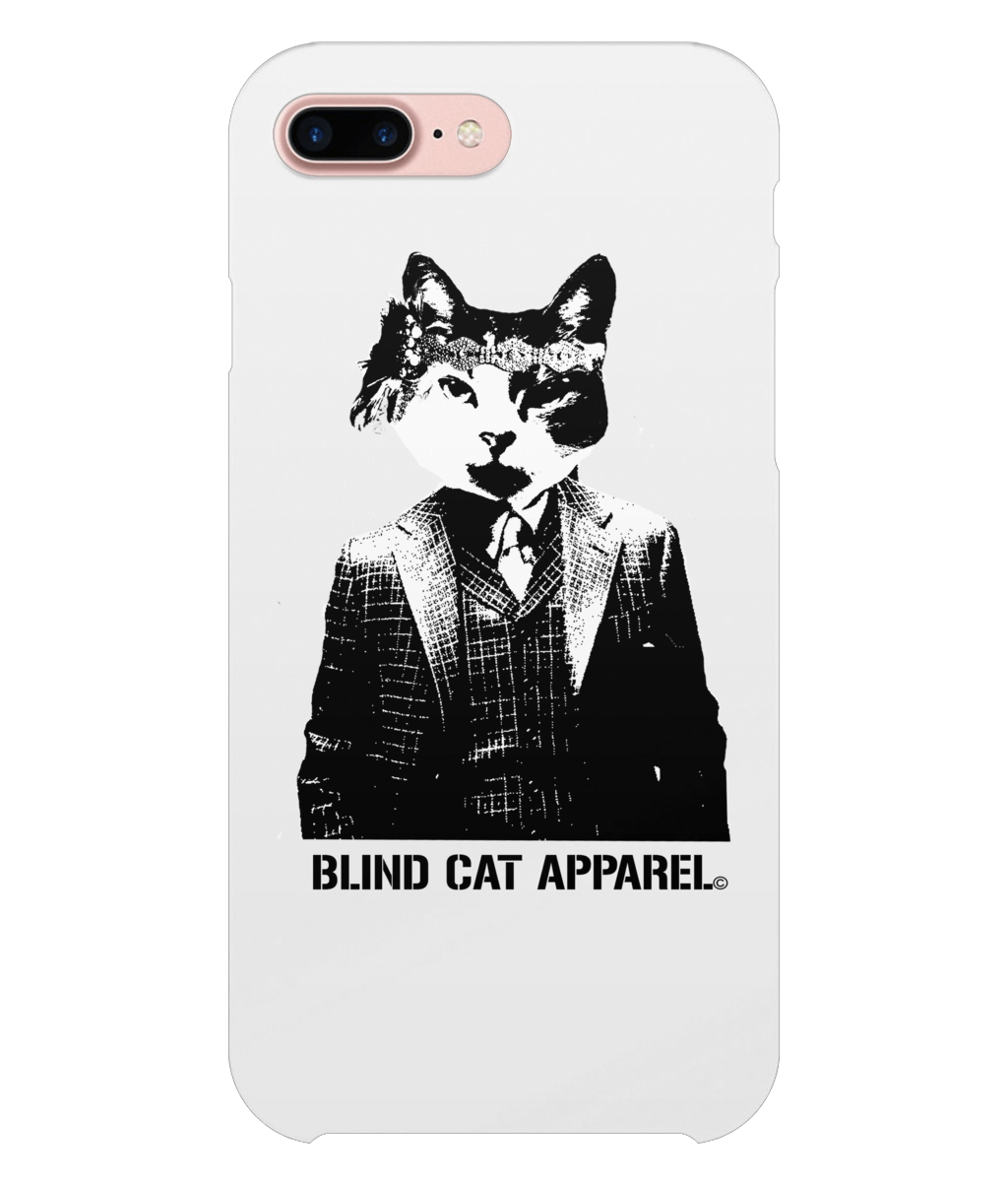 White Cat Case Logo - Blind Cat Apparel Logo iPhone 8 Plus Full Wrap Case