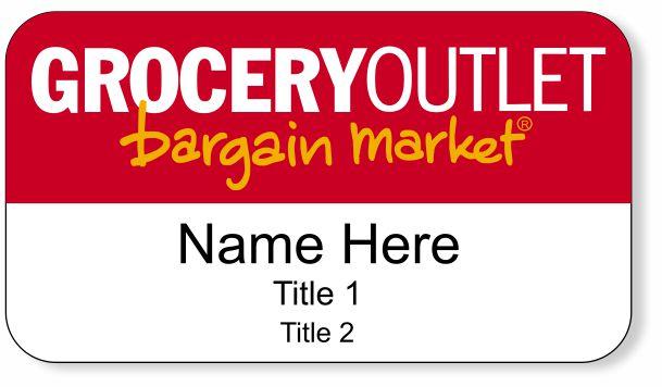 Grocery Outlet Logo - Grocery Outlet Red Logo White Badge - Tagline Option - $5.90 ...