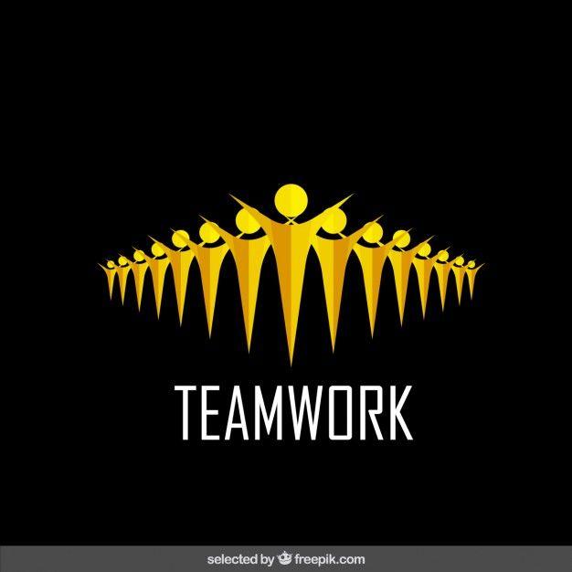 Teamwork Logo - Yellow teamwork logo Vector