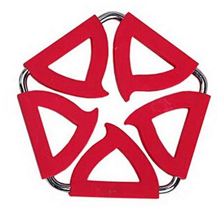 Red Pentagon Logo - Pentagon Stainless Steel Silicon Potholders Pot Holder, Heat Proof