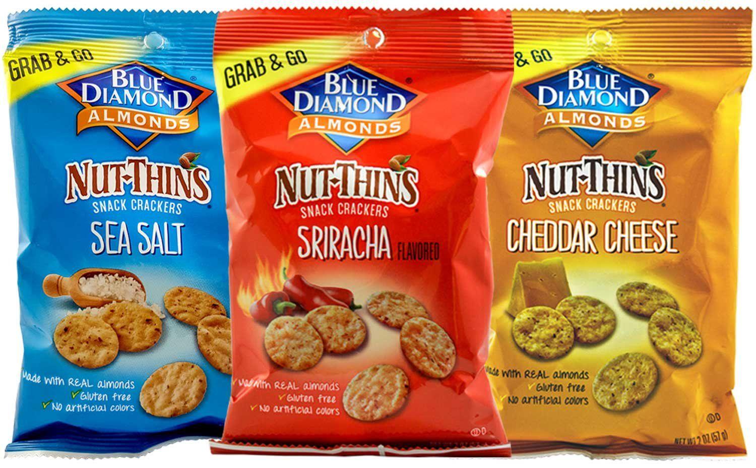 Blue Diamond Nut Thins Logo - Blue Diamond Almond Nut Thins Cracker Crisps Variety