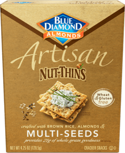 Blue Diamond Nut Thins Logo - Blue Diamond - Artisan Nut-thins - Multiseed, 120G - Goodness Me!