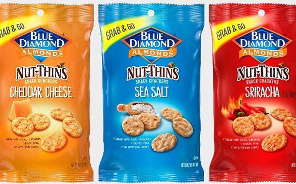 Blue Diamond Nut Thins Logo - Blue Diamond Growers unveils Nut-Thins sharing snack packs - FoodBev ...