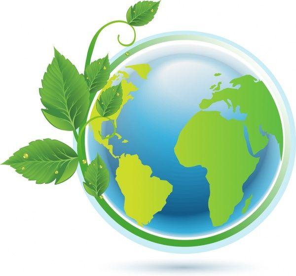 Blue and Green Earth Logo - Green earth concept Free vector in Adobe Illustrator ai .AI