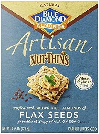 Blue Diamond Nut Thins Logo - Blue Diamond Artisan Nut Thins Flax Seeds Gluten Free