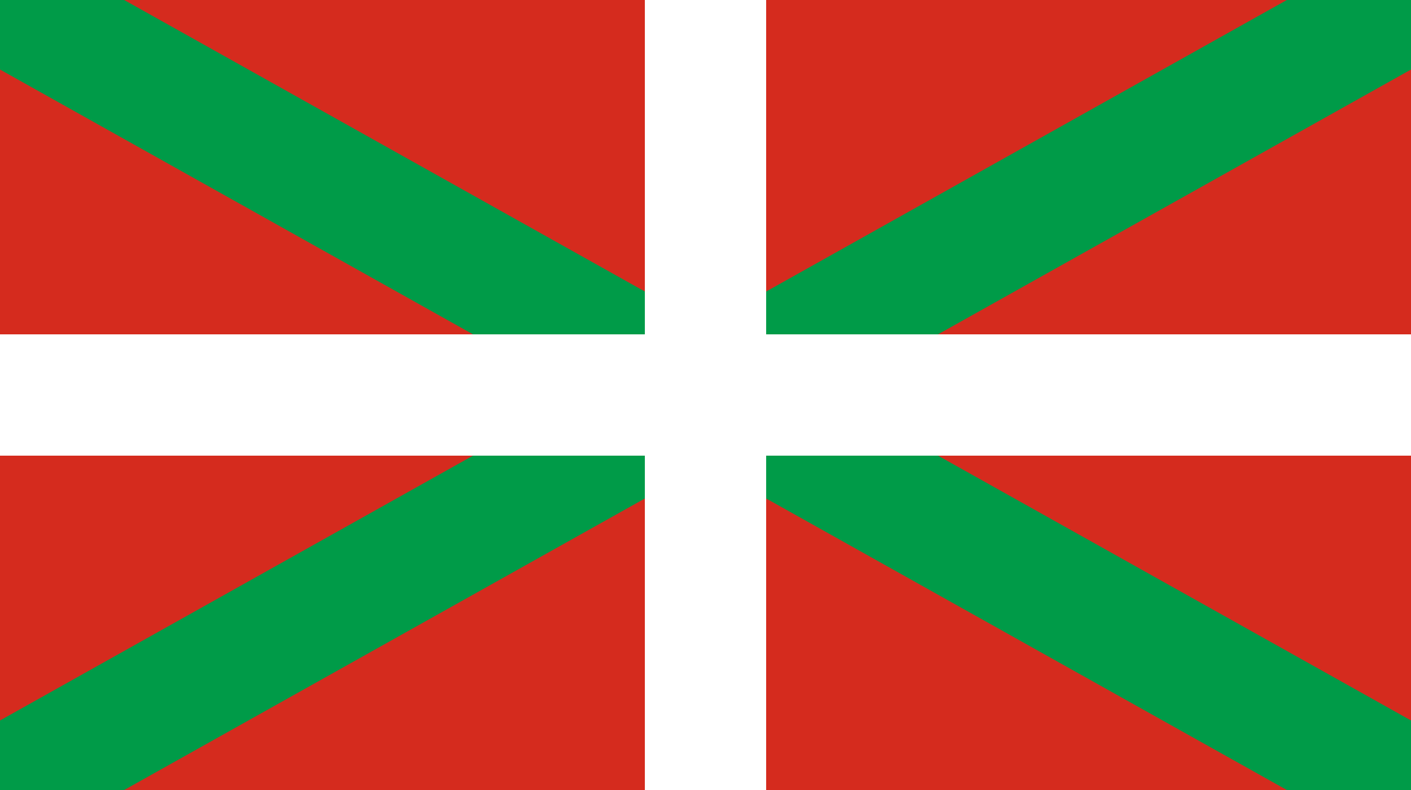 White Green Cross Logo - Ikurriña