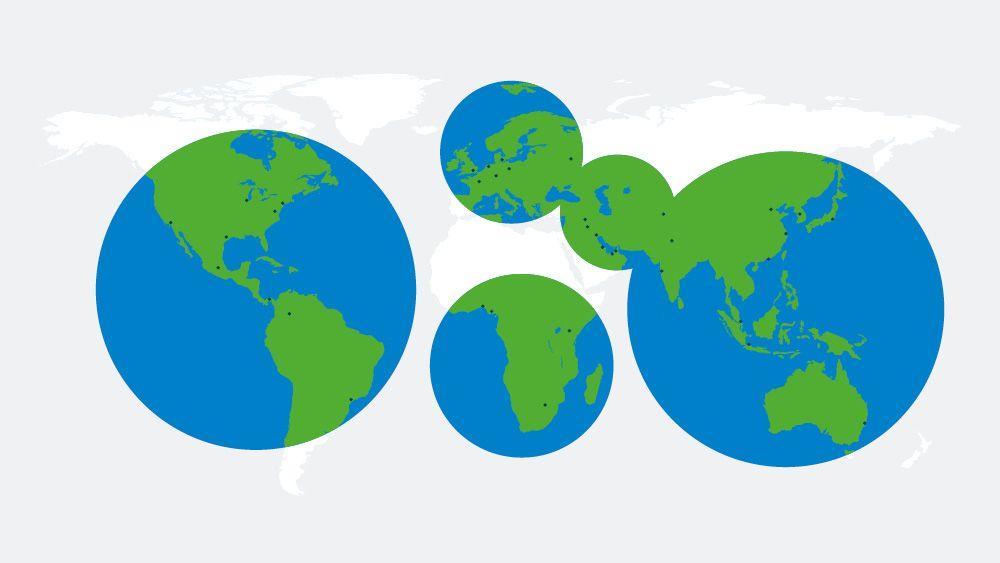 Blue Green Globe Logo - About Us
