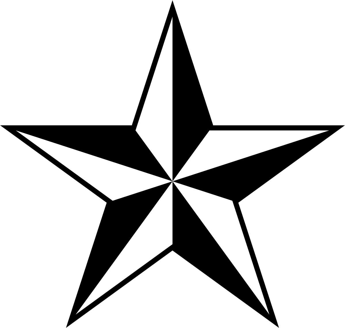 Star Black and White Logo - Nautical star