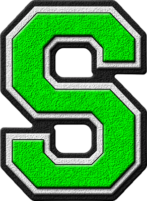 Green Letter S Logo - Presentation Alphabets: Kelly Green Varsity Letter S