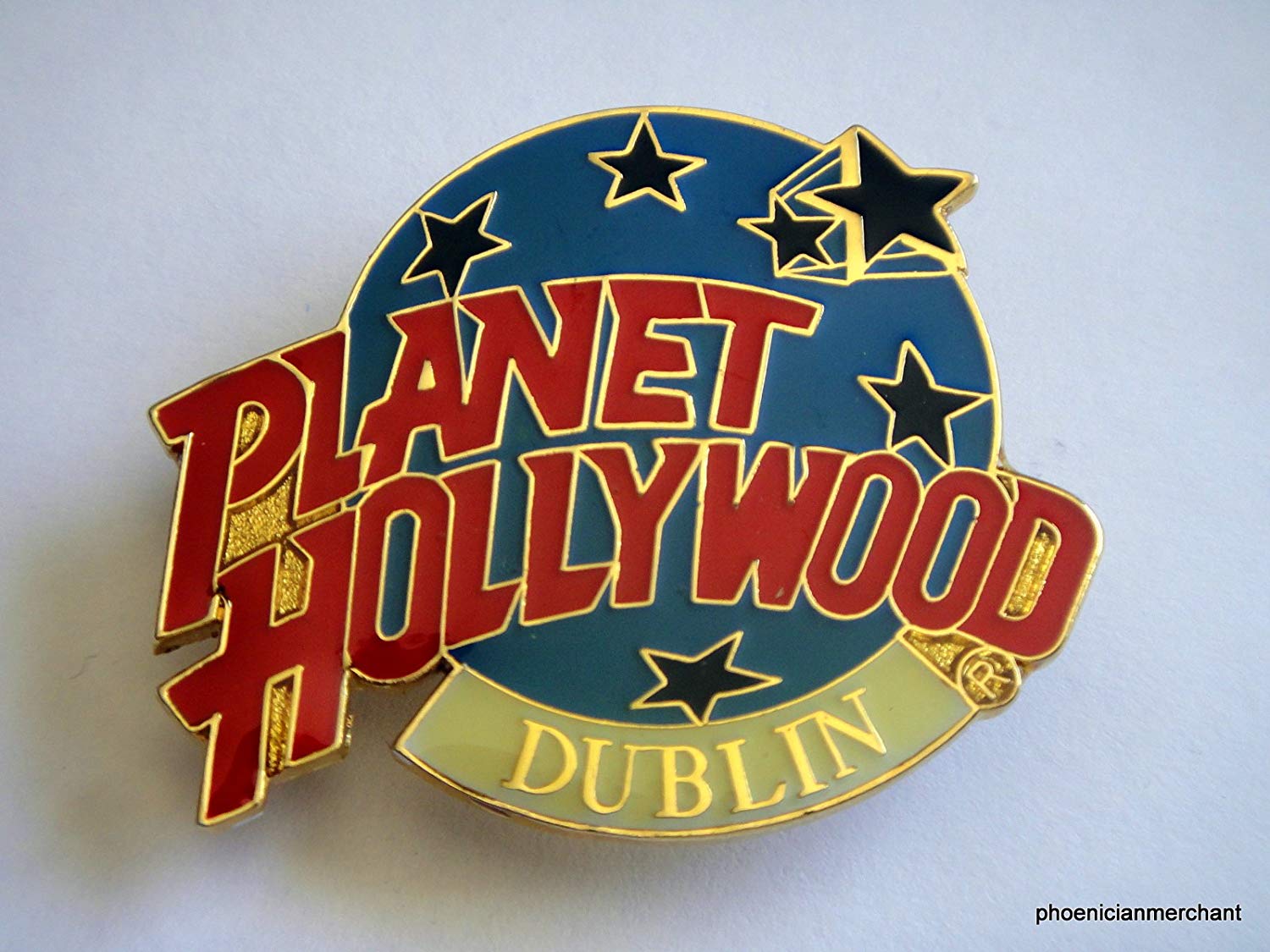 Blue Dublin Logo - Amazon.com : Dublin Ireland Planet Hollywood Classic Light Blue