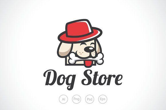 Cute Dog Logo - Cute Dog Store Logo Template Logo Templates Creative Market