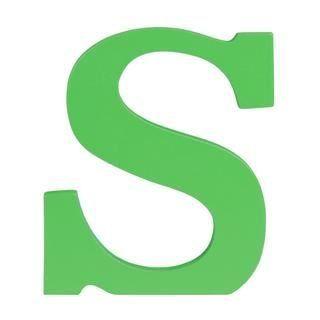 Green Letter S Logo - Contemporary Large 6inch Wooden Letters Free-standing A to Z ...