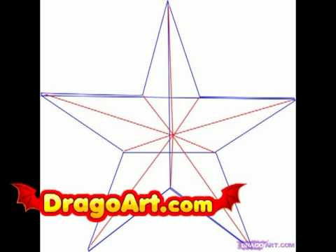 Volcom Star Logo - How to draw a nautical star, step by step - YouTube