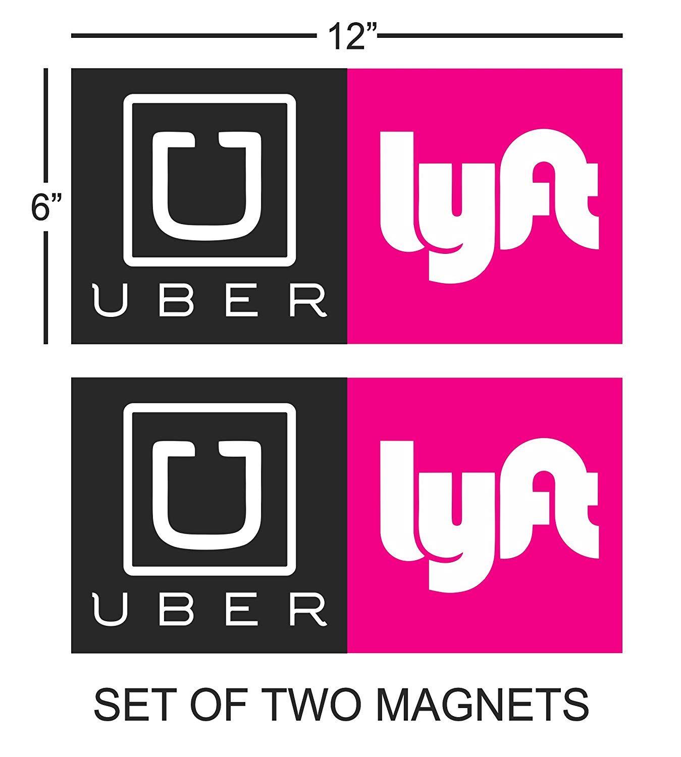 Uber Lyft Logo - Amazon.com: Uber, Lyft Car Magnets, Vehicle Removable Magnetic Signs ...