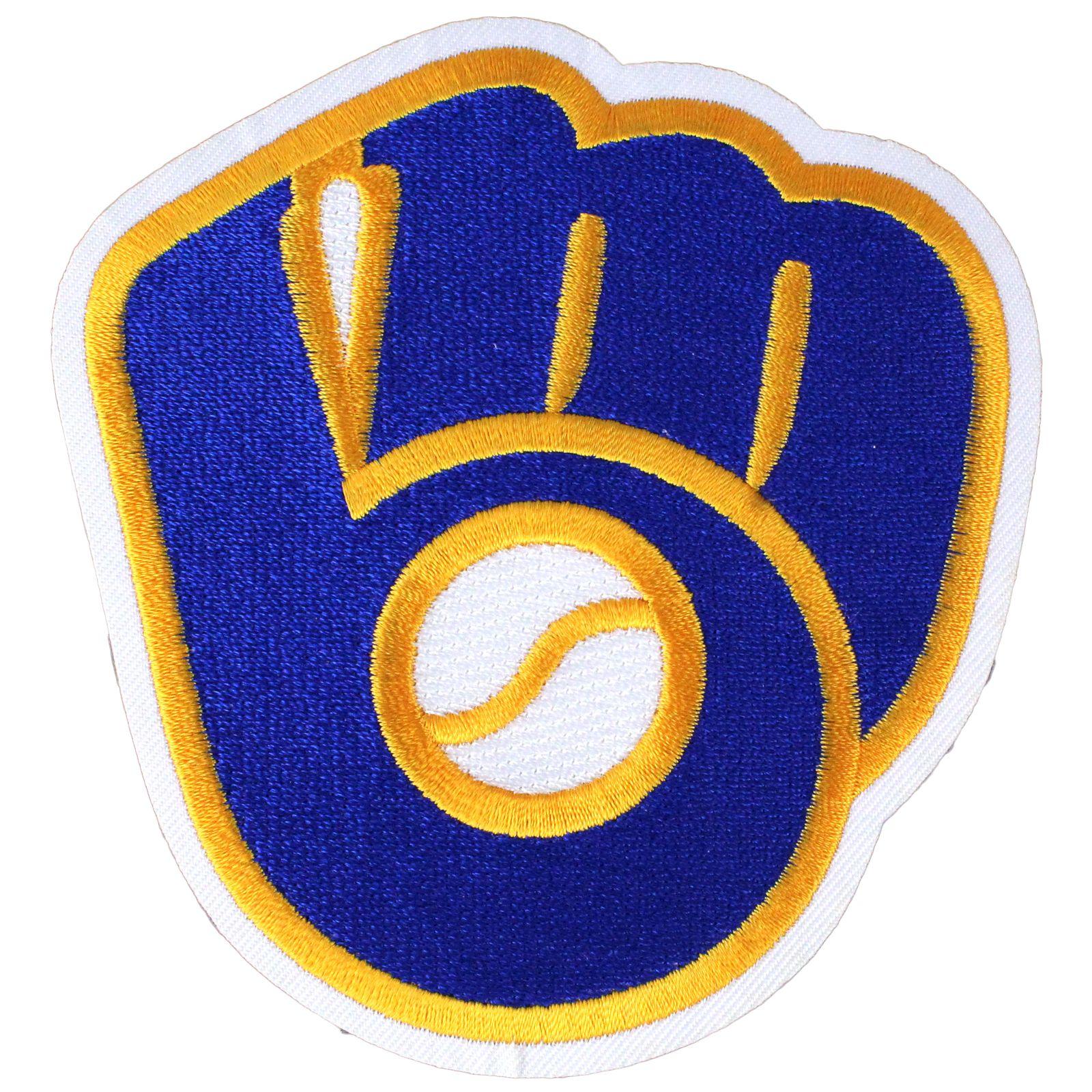 Milwaukee Brewers Logo - Milwaukee Brewers Team Retro Old Throwback Logo Sleeve Patch Glove ...