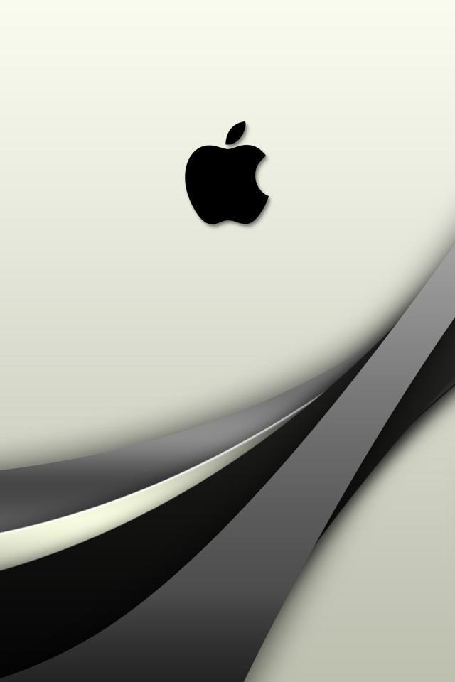 White On Black Background Apple Logo - Apple Logo black white iPhone4s Wallpaper Download | Apple Fever ...