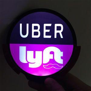 Uber Lyft Logo - Uber & Lyft Led Light Sign Bright Glowing Car Logo Wireless UBER