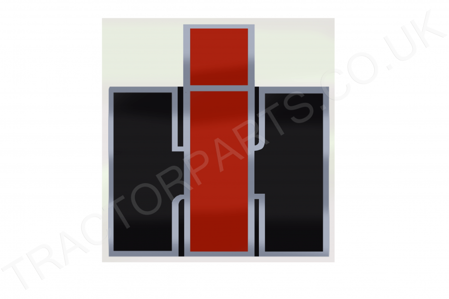 Red Black and Silver Logo - LOGO XL CAB PILLAR RED BLACK SILVER DECAL REPLACEMENT FOR IH 75MMWX80MMH