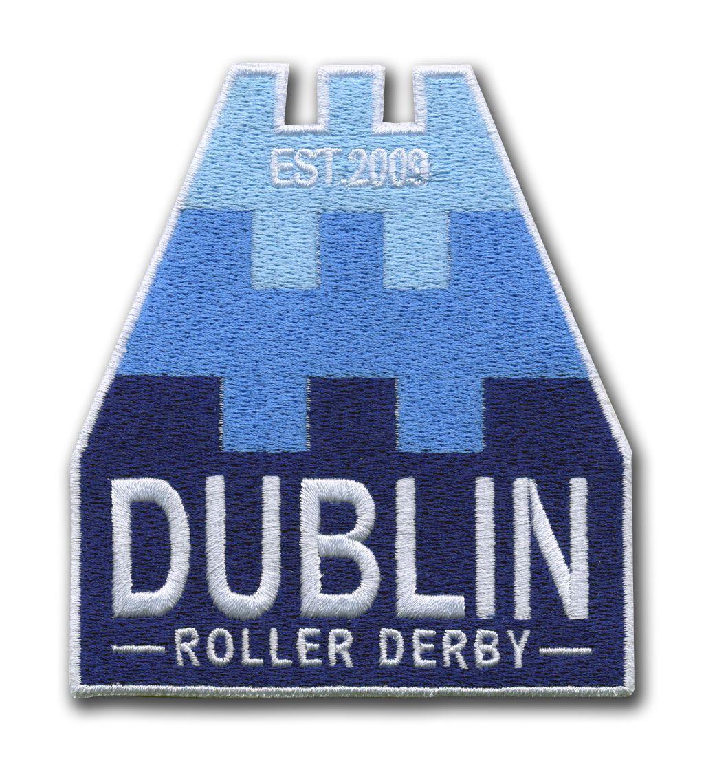 Blue Dublin Logo - Dublin Roller Derby Logo Emblems - Custom Embroidered Patches | Best ...
