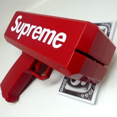S a Red Box Logo - Supreme SS17 Red Box Logo Cash Cannon Money Gun 100 PCS Custom