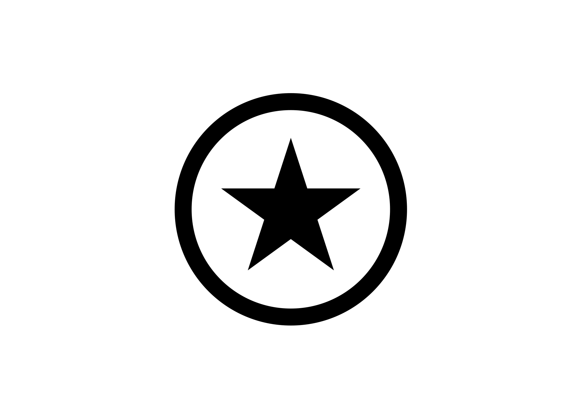 White and Black Star Logo - Black star Logos