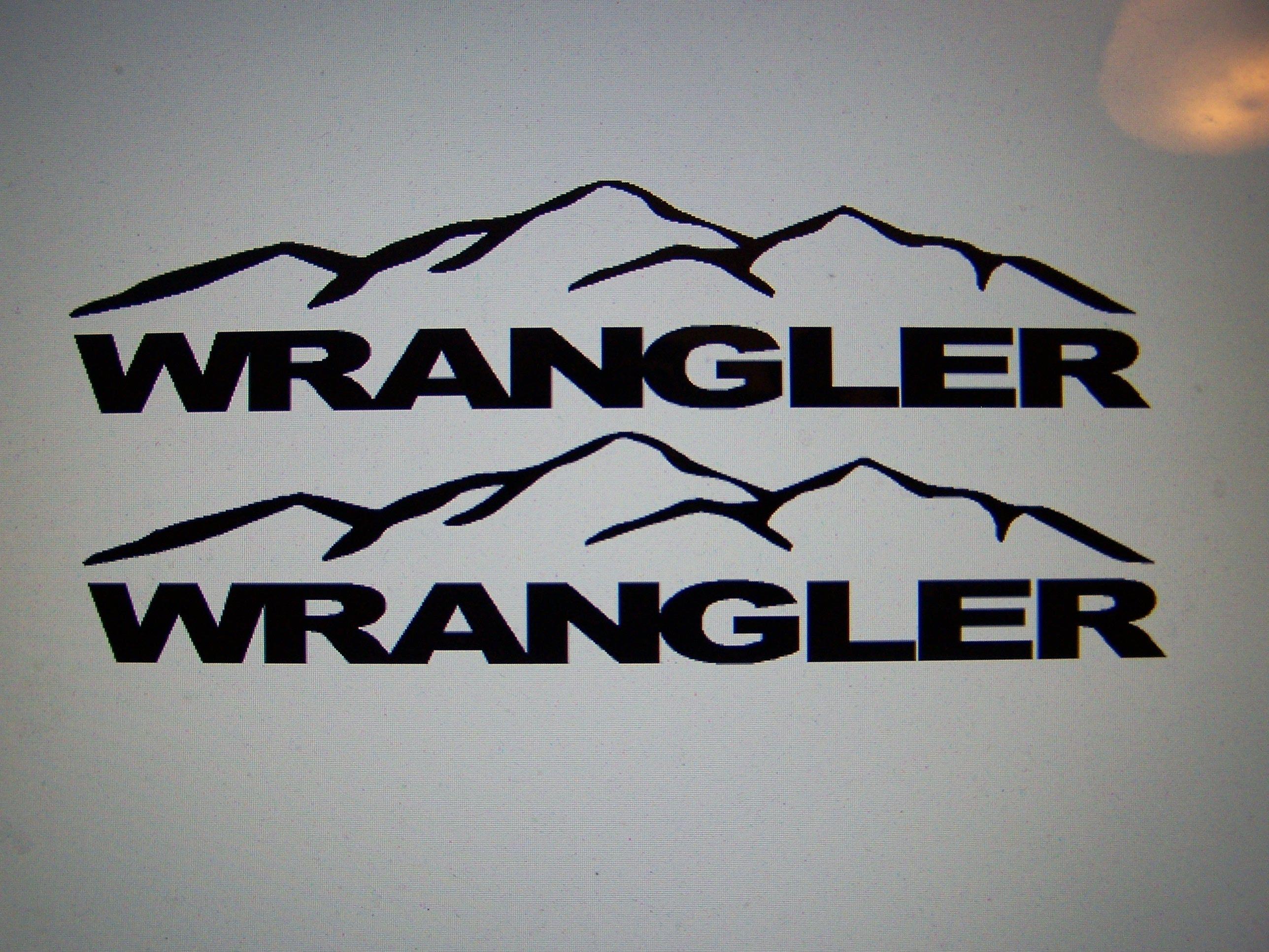 Jeep Wrangler Mountain Logo - JEEP WRANGLER UNLIMITED FENDER DECALS WITH MOUNTAINS YJ JK TJ
