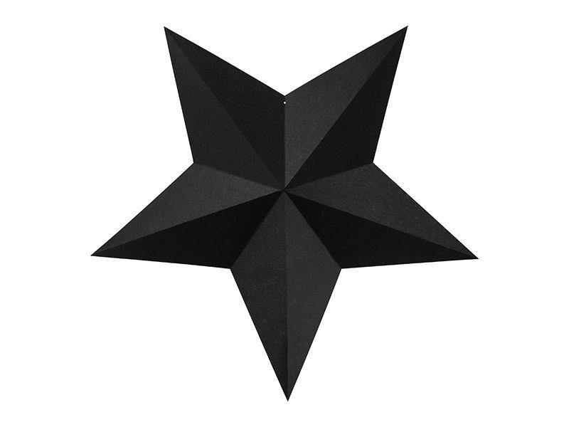 White and Black Star Logo - Black Star Decorations - Stylish Party Decor - Party Shop Uk