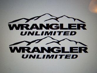 Jeep Wrangler Mountain Logo - JEEP WRANGLER UNLIMITED FENDER DECALS WITH MOUNTAINS