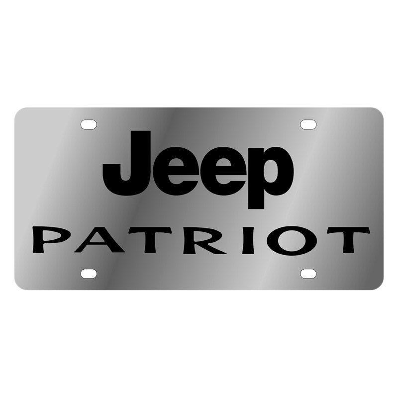 Jeep Patriot Logo - Eurosport Daytona® 1488-1 - MOPAR Polished License Plate with Black ...