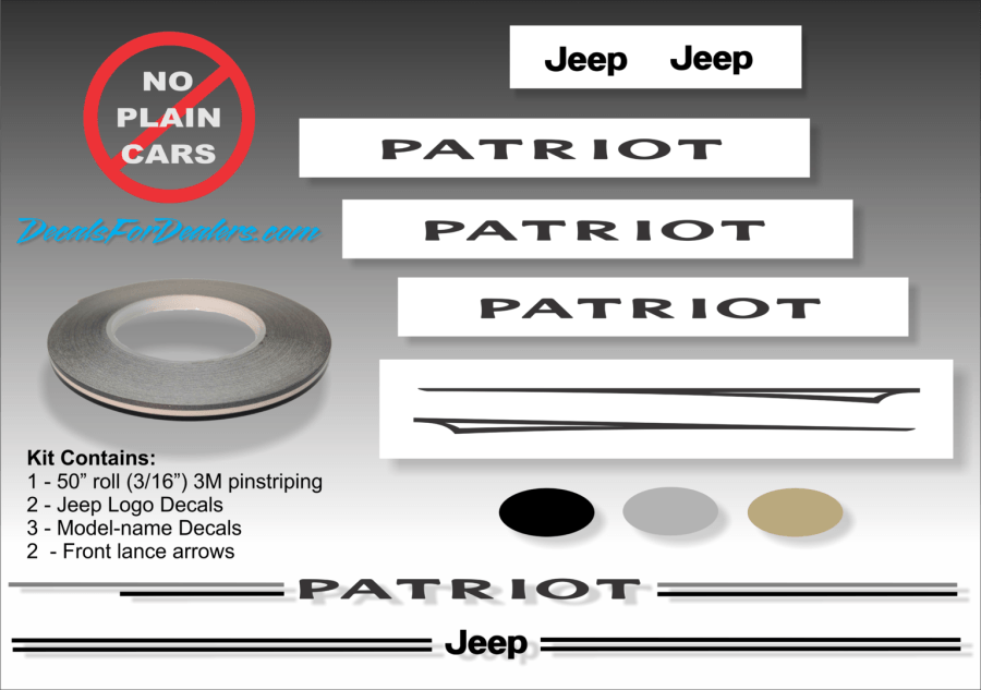 Jeep Patriot Logo - Violassi Striping Company - Jeep PATRIOT logo emblem decal pin ...
