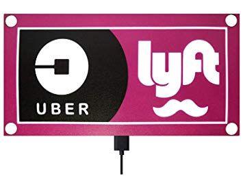 Uber Lyft Logo - RUN HELIX Uber Lyft Glow LED Driver Light Removable Sign