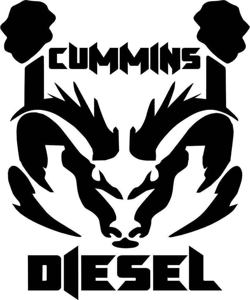 Dodge Cummins Logo - Cummins Diesel Ram Dodge Logo Vinyl Decal Sticker - 8BitThis.com ...