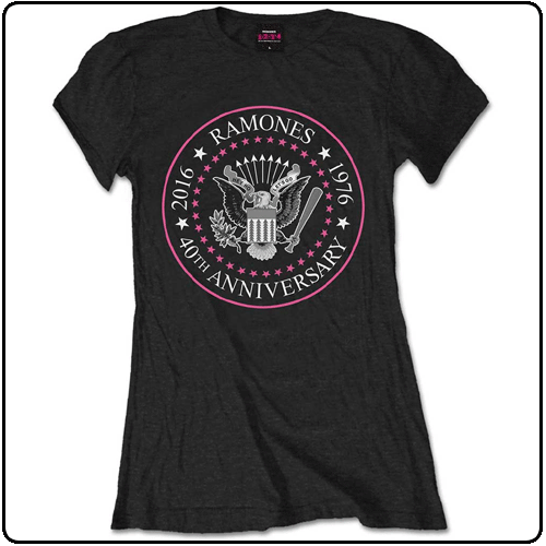 Pink Ramones Logo - Blabbermouth | 40th Anniversary Pink Seal | Ramones