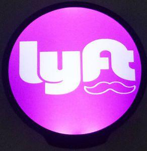Pink Lyft Logo - Bright Glowing Lyft Led Light Sign Car Cab Driver Logo Wireless UBER ...