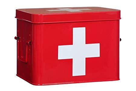Red and White Cross Logo - Premier Housewares First Aid Box, 17 x 22 x 16 cm - Red/White Cross ...