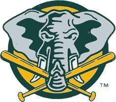 Oakland Athletics Elephant Logo - Best A's image. Oakland Athletics, Baseball cards, Baseball