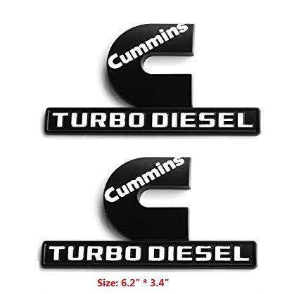 Dodge Cummins Logo - Amazon.com: Yoaoo 2x OEM Black Dodge Cummins Turbo Diesel Emblem ...